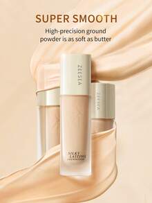 Zeesea 絲滑持久液體粉底，配合保濕遮瑕和控油液體粉底，適用於混合性和油性皮膚，持久不脫落 - HW01# Ivory Cold - 查看 6