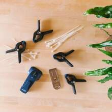 LSHEFKWSGRFBRU  Provides Great Holding Power.4pc Clamp Set: Heavy Duty Plastic Clamps For Garage & Hardware, 1 Year Warranty