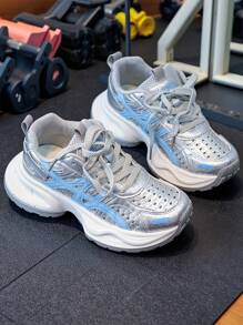 Tênis Esportivo Respirável e Oco para Mulheres, Estilo Vintage de Rua Novo 2025, Sola Grossa Leve, Tênis Casuais de Verão