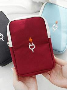 1 件旅行小工具收纳包便携式数码线包电子配件收纳便携包适用于 USB 移动电源、便携式收纳、旅行收纳包