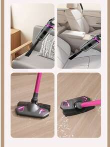 2025新款吸尘器家用大吸力无线手持强力宠物猫毛除螨吸尘器拖把清洁器，电池容量2000mAh - 彩色 - 查看 12