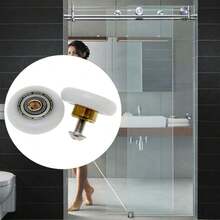 1/2/4 Pcs Shower Door Roller Replacement - 4pcs (Includes Screws) - Multicolor - View 4