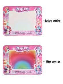 Kinder Spielzeug Magische Wasserfarben Malunterlage, Wasserfarben Kritzelblock, Magische Wasser Zeichentuch, Weihnachts- & Halloween-Spielzeug, Wasserfarben Malunterlage, Kunstbedarf, Beste Spielsachen für den Schulanfang, Ostergeschenke, Kindertafel, Kunstmatte, Spielzeug für Jungen & Mädchen, Wasser Matte Spielzeug - Kommt mit 2 Stiften, Thanksgiving Geschenke für Jungen & Mädchen