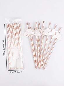 10 支装单人派对一次性装饰吸管 新娘婚礼派对创意纸质吸管 单身派对礼物