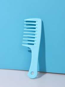 1 Portable Paddle Hairbrush, Wide Tooth Mini Comb, Plastic Detangling Travel Brush, Suitable For Styling Curl, Long & Wet Hair, Unisex