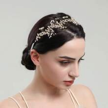 1 Peça Vintage Tiara Feita à Mão com Cristais Cintilantes de Cristal Reno e Liga de Zinco, Tiara de Casamento para Dama de Honra e Noiva, Adequada para Casamento, Festa, Banquete, Decoração de Aniversário