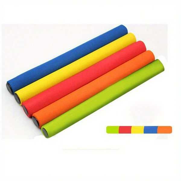 5pcs Spongy Handle Relay Batons For Track And Field Sports Competition, Relay Race Baton