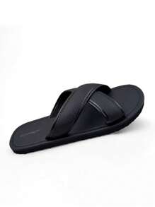 Men's Lightweight Sandals, Fashion Crossover Beach Shoes, Outdoor Casual Open Toe Slippers, Comfortable