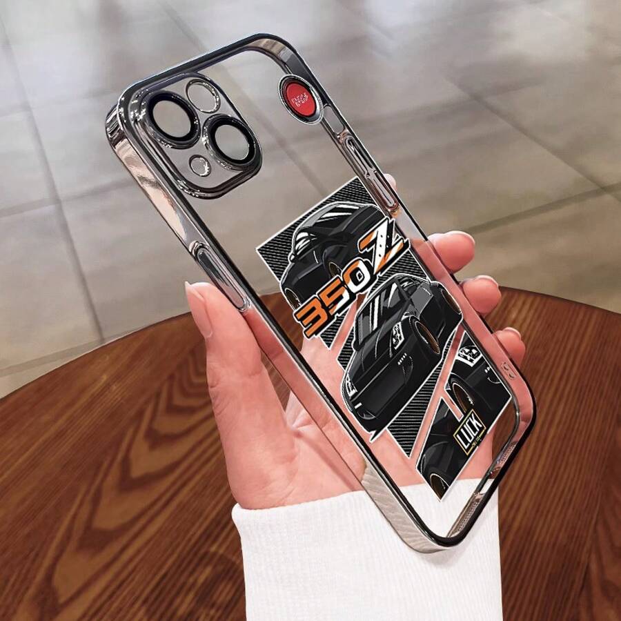 Funda para teléfono compatible con iPhone 17 Air/16e/15/14/13/12/11, Pro, Pro Max, Plus, exquisita artesanía de electrochapado, viene con película para lente para protección contra arañazos y polvo, panel trasero transparente de alta definición - Plateado - Ver 1