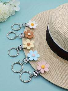 Bärbar hängande hattklämma för väska Handsfri blomformad hatthållare Lätt hängande hattklämma Resor - Multifärgad - Visa 2