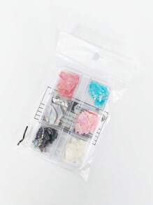 1 boîte de tranches de coquillages de sirène aurore, paillettes et sequins, paillettes irrégulières scintillantes, pour le remplissage de moules en résine époxy, fournitures de fabrication de bijoux DIY