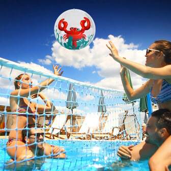 Pelota de playa inflable 3D - Juguete de agua de tamaño mediano con forma de unicornio y flamenco de PVC reforzado