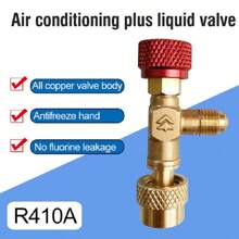 HS-1221 1/4"-5/16" R410A Refrigerant HVAC Safety Valve, Air Conditioning Repair Tool For Home Use