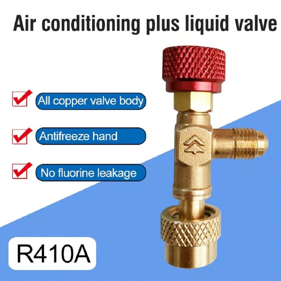 HS-1221 1/4"-5/16" R410A Refrigerant HVAC Safety Valve, Air Conditioning Repair Tool For Home Use