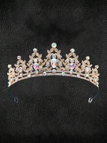1pc Luxury Elegant Party Wedding Bridal Headpiece Crown, Graceful Princess Crown Headband, Rhinestone Tiara For Women, Prom, Birthday, Wedding - 013 Crown - View 5