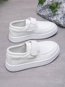 1 par de zapatos planos atléticos con gancho y bucle antideslizante para niños y niñas, adecuados para todas las estaciones