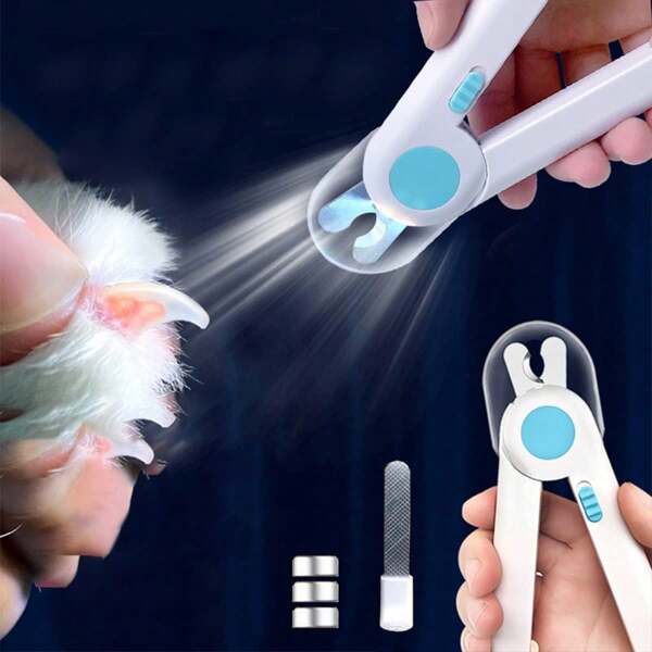 Dog Nail Clippers, Cat Nail Clippers With LED Light, Pet Nail Clippersand Trimmers, Anti Cutting Blood Line, For Small Medium Dogs Cats Rabbits And Guinea Pigs Grooming Tool