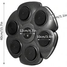 Music Boxing Machine, Smart Bluetooth Wall-Mounted Boxing Trainer With Shock Absorption, Includes Half-Finger Gloves, Interactive Musical Boxing Equipment For Training & Fitness - Black - View 2