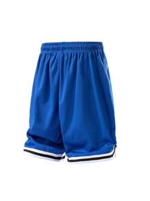1pc Men's American Basketball Shorts, Lightweight Loose Breathable Sports Pants, Summer Casual Bermuda Shorts