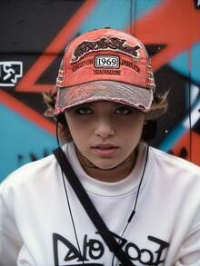 1pc 1969 Vintage Washed Letter Embroidery Baseball Caps Women Men Unisex All Season Distressed Adjustable Low Profile Hip-Hop Hat Curved-Brim Hat (Dad Cap) Outdoor Travel Gifts Accessories Women - Multicolor - View 3