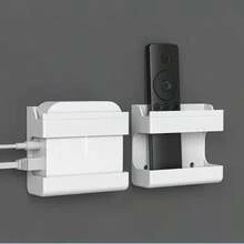 1/2/3/4pcs Wall Mounted Remote Control Storage Box, Mobile Phone Charging Bracket, Enclosure Type Storage Rack