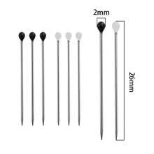 95pcs 0.6*26mm Black & White Plastic Head Pins