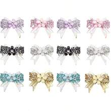 6 Pcs/12 Pcs/Set Hiasan Pita Berlian Imitasi Berkilau, Manik-manik Pita Berpayet Lucu untuk Aksesori Rambut DIY, Pembuatan Perhiasan, Dekorasi Casing Ponsel - MultiWarna - View 14
