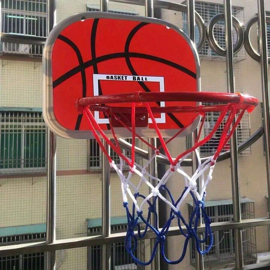200cm Basketball Hoop Net Backboard Stand Set Adjustable Free Standing - Red - View 1