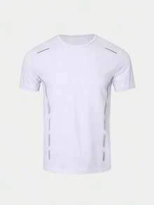 4pcs/Set Men's Loose Fit Short Sleeve T-Shirts, Breathable & Quick Dry, Casual Home Wear & Sportswear - Multicolor - View 3