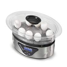 Vaporera de alimentos digital Hamilton Beach 37530Z para cocina saludable multifunción cocción electrónica utensilios moderna preparación verduras carnes pescado temporizador vaporera resistente práctica de limpieza fácil electrodoméstico calidad - Gris - Ver 2