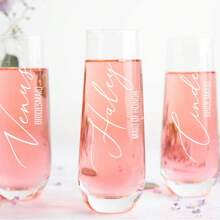 Personalisierte Glasaufkleber für Brautjungfern Gläser, Braut Gläser, Trauzeugin Gläser & Sektflöten - Individuell bedruckte Gläser für die Hochzeitsgesellschaft, Hochzeitsdekoration, personalisierte Geschenke, Valentinstag Geschenk, Hochzeitsgeschenke, Hochzeitszubehör, Geschenk für Brautjungfern, Weihnachtsgeschenk, Weihnachtsdekoration, Geschenk zu Thanksgiving, Neujahrsgeschenk, Party Dekoration