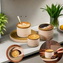 Hochwertige Keramiktasse aus einem Stück, rustikaler Stil Kaffeetasse, dicke Keramik Espressotasse, innovatives Keramikgeschenk, Wassertasse für Wüstenschönheit, Kaffee-/Teetasse für Feiern, stilvolle Tasse für Frühstück zuhause oder im Büro