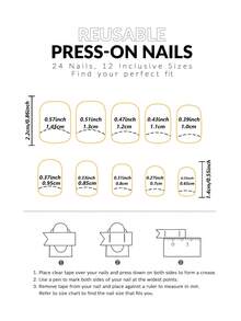 24Pcs Sparkling Gradient Nail Pressing Set - Ballet Square Short Fake Nails For Women And Girls, With 3D Bow Design Press On Nails Nail Supplies Nails - White - View 4