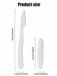 3-teiliges Set aus rostfreiem Stahl Augenbrauen-Rasierer - parfümfreies multifunktionales Körperhaartentfernungswerkzeug, klappbar und tragbar, kratzfest, praktisch zum Augenbrauen Rasieren, ohne Zubehör.
