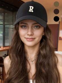 1pc Women Beret Hat With Wig, 2 In 1 Fashion Beanie Short/Long Curly Wig, Suitable For Baldness, Daily Wear, Date, Party, Outgoings, Valentine's Day, Mother's Day Gift, Brown Black, Spring, Autumn, Winter