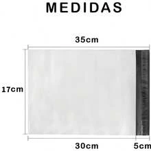 Bolsas de envío para ropa, bolsas de envío de plástico, 100 piezas,17cm x 30 cm, bolsas de envío para cajas de zapatos, ropa, textiles, manta pequeña, toalla de baño, autoadhesiva y opaca - 17*30 - Ver 2