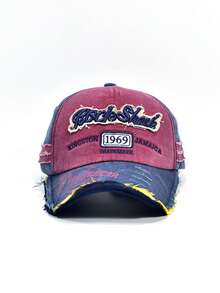 1pc 1969 Vintage Washed Letter Embroidery Baseball Caps Women Men Unisex All Season Distressed Adjustable Low Profile Hip-Hop Hat Curved-Brim Hat (Dad Cap) Outdoor Travel Gifts Accessories Women - Multicolor - View 14