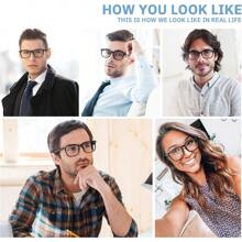5pcs Glasses,Unisex Square Plastic Computer/Gaming/TV/Mobile Phone Glasses, Reduce Eye Fatigue, Light Glasses, Glasses For Women Men, Anti Eyestrain