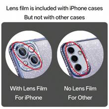 Funda de teléfono con brillo de rhinestone y soporte magnético para iPhone - Protección de Body completo, a prueba de golpes, resistente a los arañazos y diseño elegante - Compatible con iPhone 17 16E 15 14 13 12 11 X XS Max XR Pro Plus Galaxy Honor OPPO