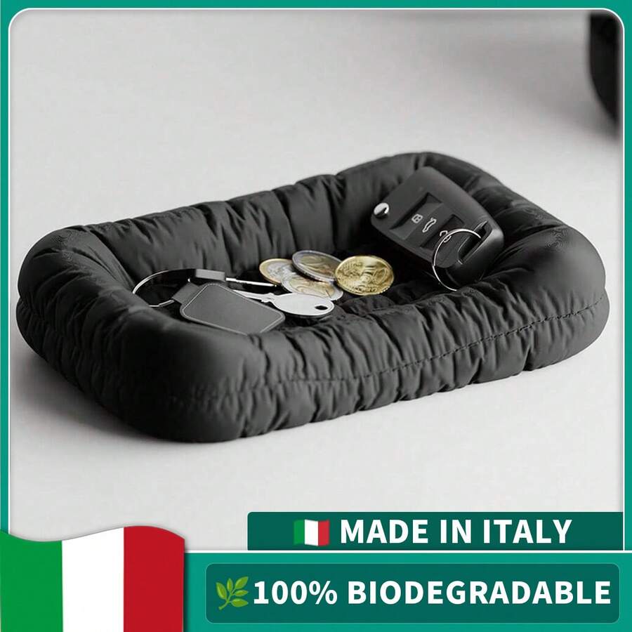 ORIZZONTE Vassoio Decorativo – Perfetto per Chiavi, Gioielli e Oggetti Preziosi,17*11*3.6cm, 100% Made in Italy . Spedizione dall'Italia - nero - Visualizzare 1