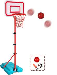 Portable Basketball Hoop Stand System Indoor Outdoor Basketball Training Adjustable Height 2.9 Ft-6.2 Ft Basketball Hoop