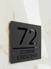 Customized Dual-Layer Laser Carved Physical Strength 3D Crafted Address Plaque, Suitable For Home And Office, Easy Installation, Perfect Decoration For Home Entrance - Black - View 13