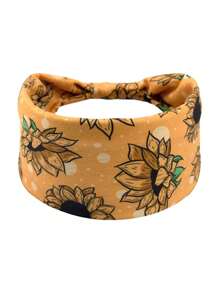 1 Stück breite Boho Stirnbänder für Frauen, große Leoparden-Muster geknotete Stirnbänder, weicher dehnbarer Stoff Haarband, große afrikanische Stil Kopfbänder Haarzubehör, Turban Kopfbedeckung für Yoga, Training, Laufen, perfektes Geschenk für Freundin, Muttertag, Geburtstag