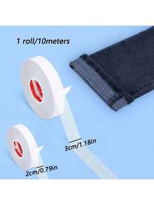 1卷/10米 裤腿缩短免缝下摆胶带，双面自粘裤脚，衣服袖子下摆胶带，缩短窗帘