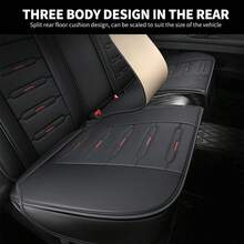 5seats Autositzbezüge mit Kopfstütze und Kissen Vollständiger Satz Autositzschutz PU Leder Atmungsaktive Vorder- und Rückseite Rücksitzkissen Universal Fit Für MPV SUV LKW Automotive Die meisten Auto MH140