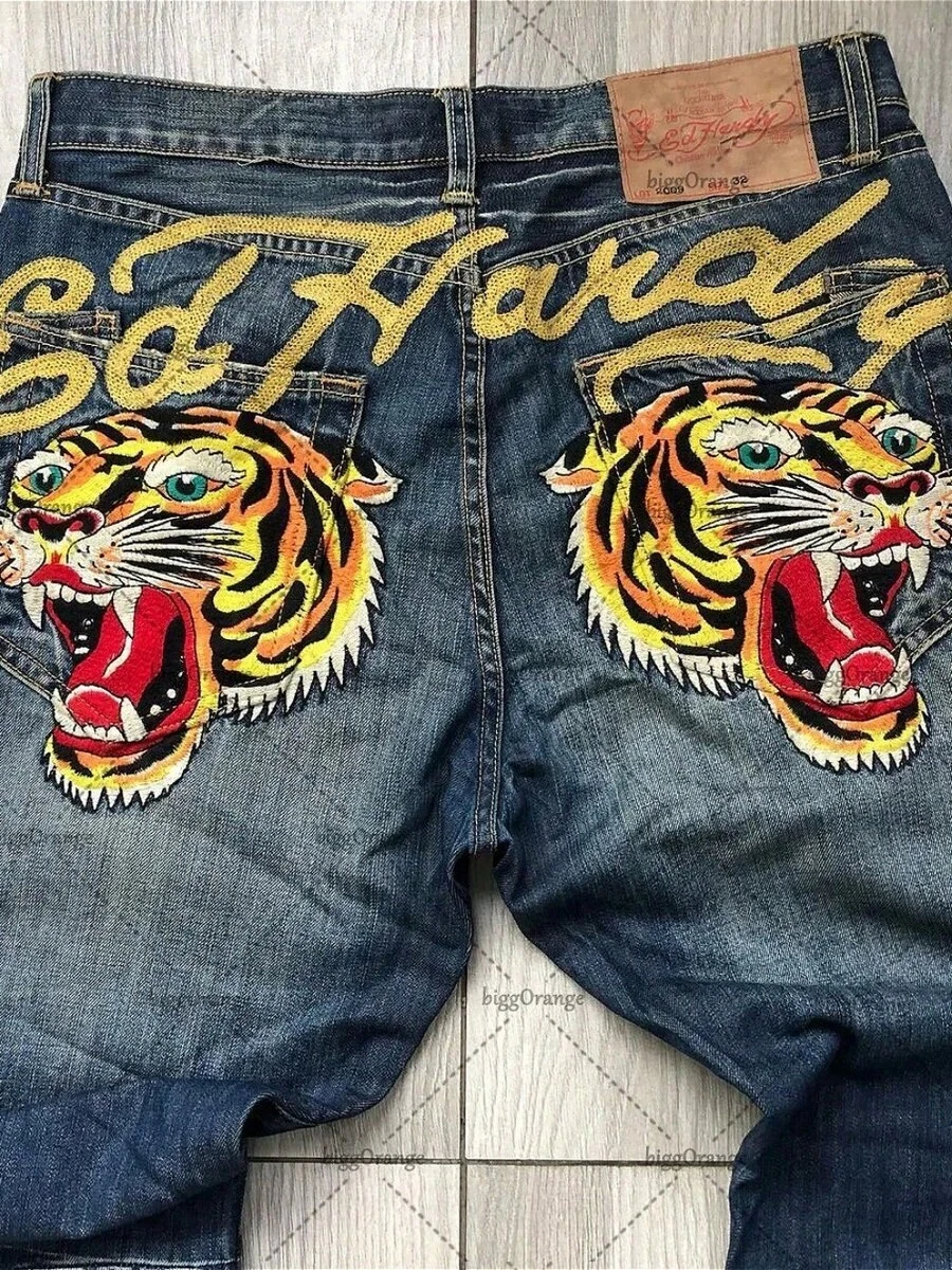 Hot Gothic Pattern Y2K Men's Jeans Hip Hop Loose Punk Harajuku Jeans - N53 - 查看 1