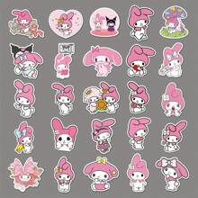 Sanrio 50/100pcs Sanrio Melody Adorable Doodle Cartoon Cute Animation Stickers For Water Cups, Notebooks, Luggage, Suitable For Back To School, Education Supplies