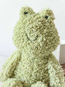 13.78英寸/35厘米可爱毛绒青蛙玩偶，柔软填充动物玩偶，精美家居装饰，理想的生日、圣诞节、情人节派对礼物 - 綠色 - 查看 3