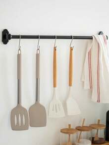 2pcs Silicone Spatula Set, Solid And Slotted Spatulas, Suitable For Non-Stick Pans, Durable Cooking Utensils For Fish, Eggs, Steak (Khaki) - Khaki - View 7