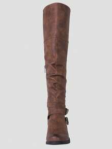 GLOBALWIN Women's Over The Knee Thigh High Boots Fall Boots Halloween Season - màu nâu - Xem 4